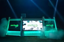 DJ Booth in green